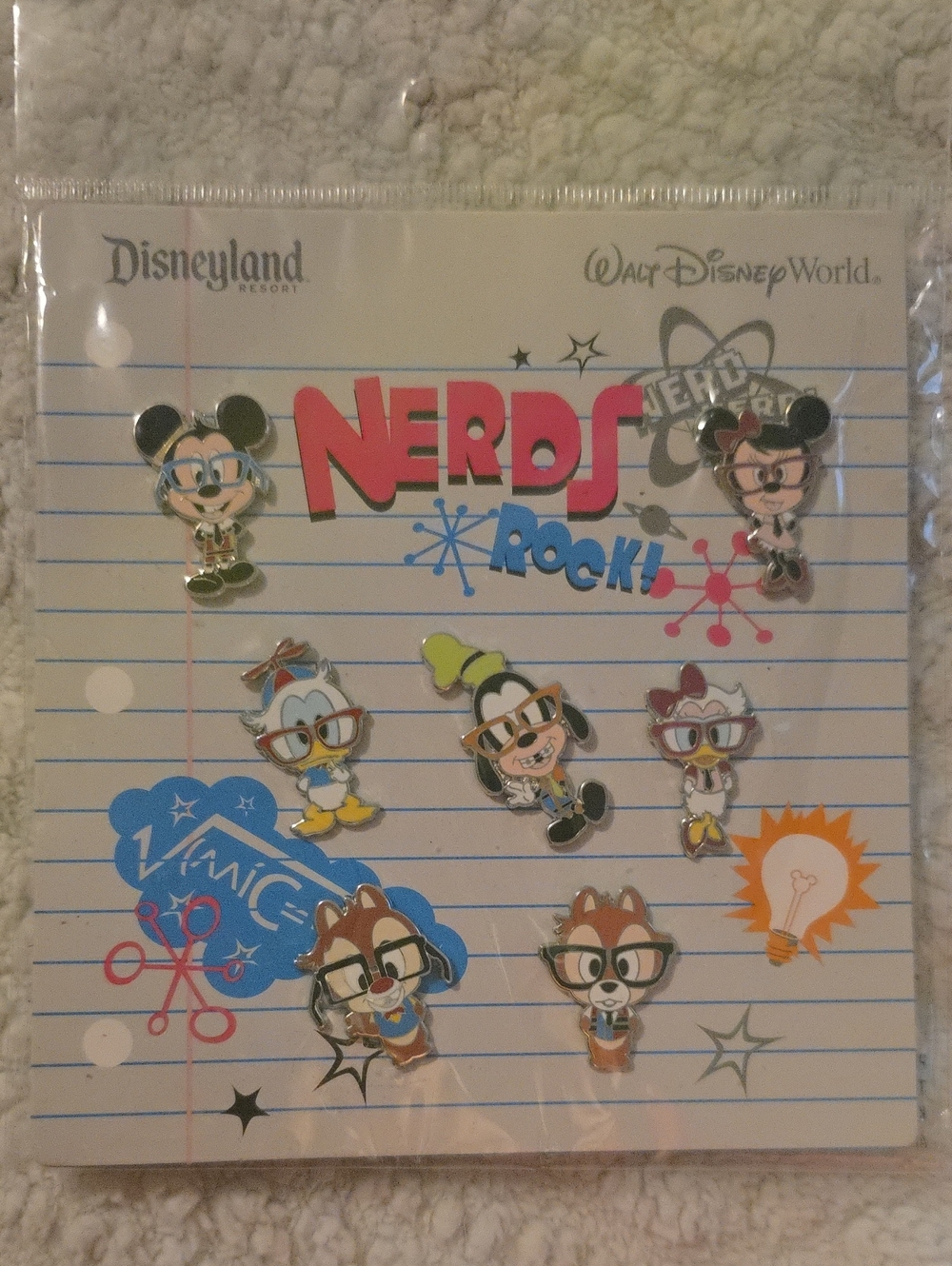Disneyland Nerds Rock! Character Pin Set
